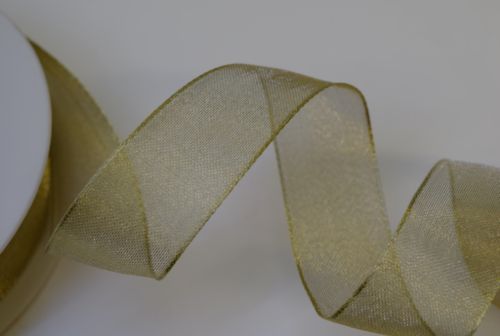 Bild von Band 25m/ 25mm, Lurex-Draht, gold