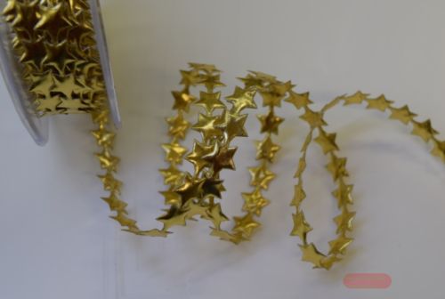 Bild von Band 10y/ 10mm, Puffinsterne, gold