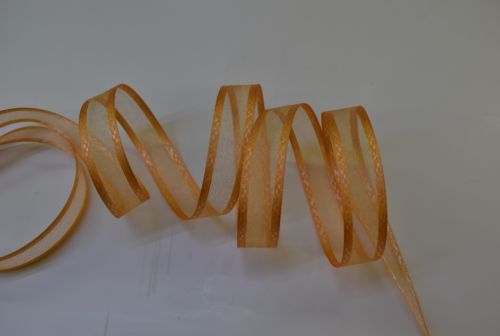 Bild von Band 25m/ 15mm, Motiv an Organza, orange