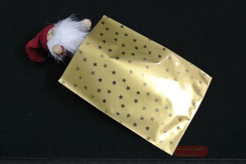 Bild von Beutel, 20x 35cm Sterne klein, gold
