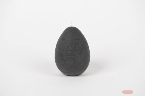 Bild von Eierkerze Velvet, 13cm x Ø95mm, schwarz*