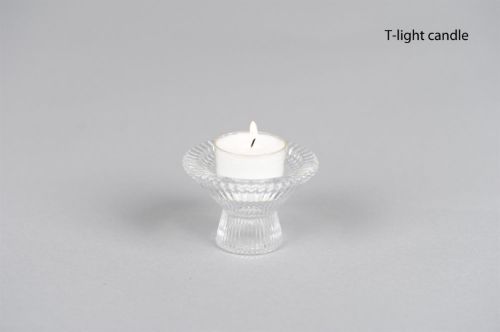 Bild von Kerzenständer, Ruffles Ø7.4x H5cm, glas