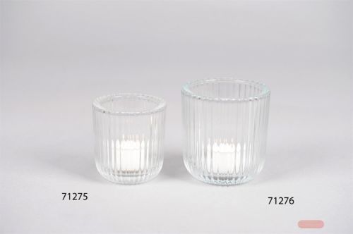 Bild von Votiv Windlicht, Glas Arruga Ø9x H9.4cm, klar