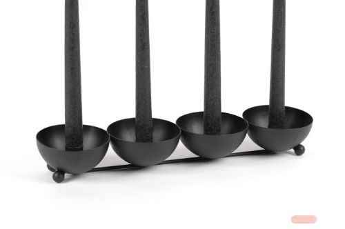 Bild von Kerzenständer, Metall L40x 10x H7cm, black