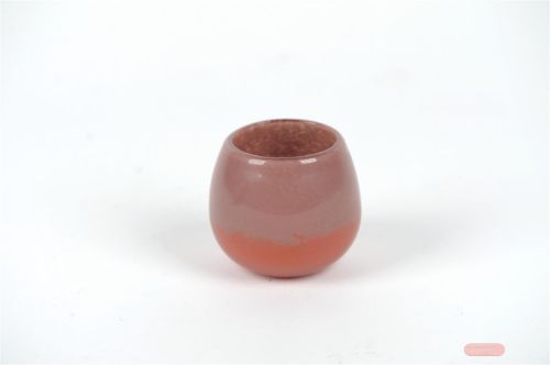 Bild von Glasvase, Votiv Damask Ø9.1x H7.1cm, pink