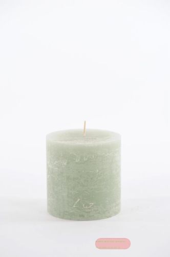 Bild von Rustic Zylinderkerze,   9cm x Ø90mm, sea foam