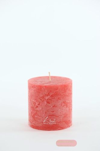 Bild von Rustic Zylinderkerze,   9cm x Ø90mm, rot