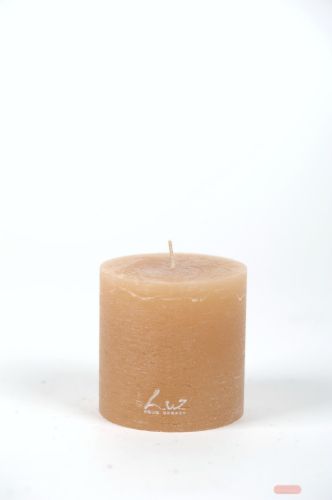 Bild von Rustic Zylinderkerze,   9cm x Ø90mm, latte