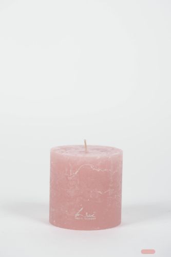 Bild von Rustic Zylinderkerze,   9cm x Ø90mm, altrosa