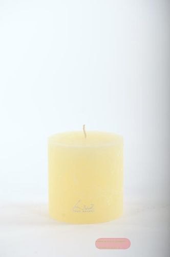 Bild von Rustic Zylinderkerze,   9cm x Ø90mm, butter