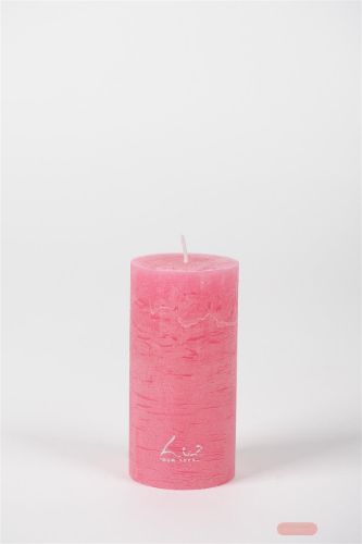 Bild von Rustic Zylinderkerze, 10cm x Ø50mm, fuchsia