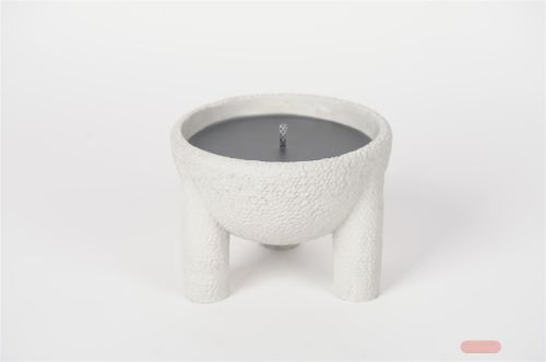 Bild von Outdoor Kerzen Topf, Tub Ø20x H15cm, weiss