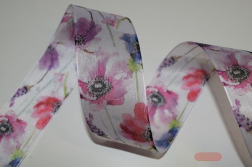 Bild von Band 25m/ 40mm, Kornblume, lila