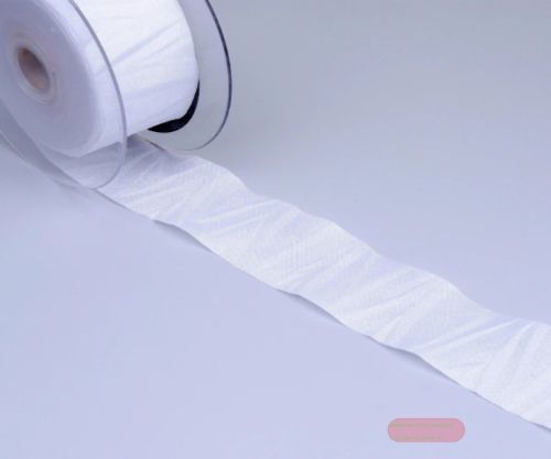 Bild von Band 20m/ 40mm, PlisseeTafet, weiss