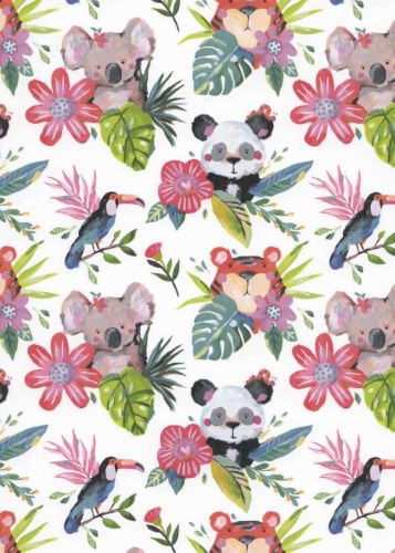 Bild von Bogen 70x 100cm, Kopanti Bären, bunt