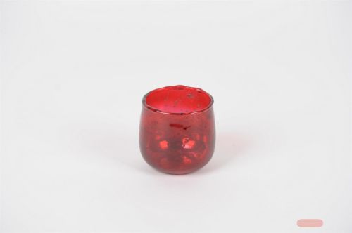 Bild von Windlicht, Old Ø7x H7cm, rot
