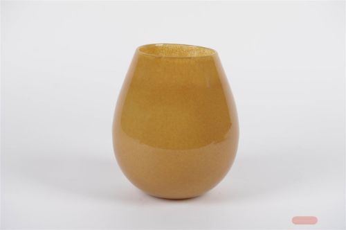 Bild von Glasvase, Ø22.5x H25cm, ambergold