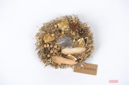 Bild von Zier-Kranz, Festive Exotics, Ø12cm, gold