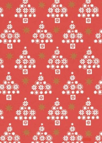 Bild von Bogen 70x 100cm, Bergen - Tannen, rot