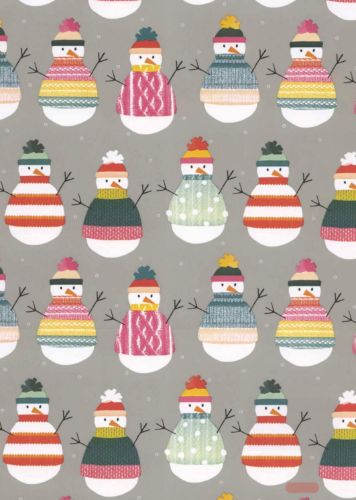 Bild von Bogen 70x 100cm, Snowman, bunt