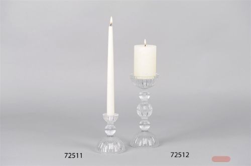 Bild von Kerzenständer, Ruffles pillar Ø9.2x H11.5cm, glas