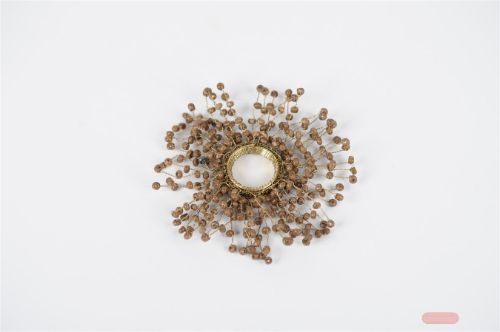 Bild von Kerzenring, mit Perlen Ø2.5~12cm, brown