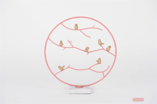 Bild von Bild, Rondiranta L33x 10x H37cm, white/pink