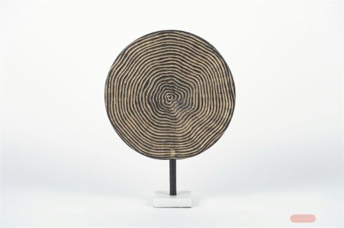 Bild von Disc-Objek, Rondiranta L34x 10x H46cm, brown/gold