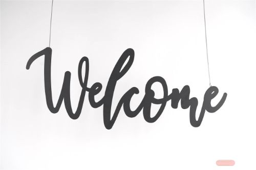 Bild von Bild, Welcome metall L70x H29cm, schwarz