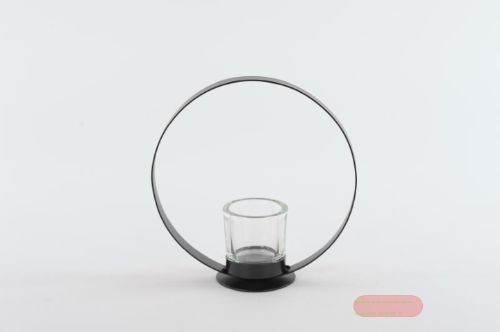 Bild von Glashalter, L20x 8x H20cm - Zirkel, black