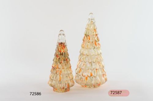 Bild von Tannenbaum, mundgeblasener Ø 9x H20cm, multibrun