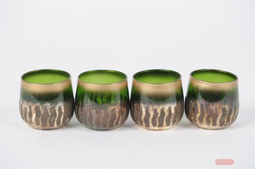 Bild von Votiv, Glas Tan Ø7x H7cm, gold/grün