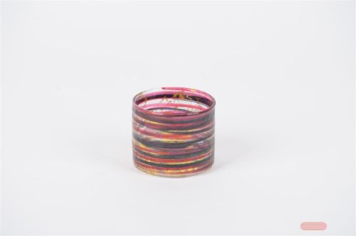Bild von Votiv, Glas Rigato Ø8x H6cm, rot