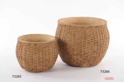 Bild von Blumentopf, Tissée - Zement Ø20.5x 16cm, natur