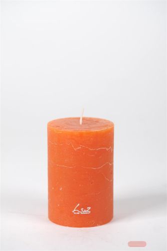 Bild von Rustic Zylinderkerze, 19cm x Ø90mm, orange
