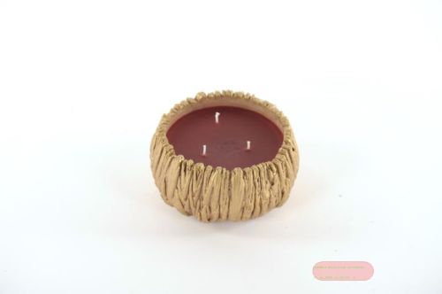 Bild von Kerzentopf, Ø14.5x H7cm Zement, goldwall