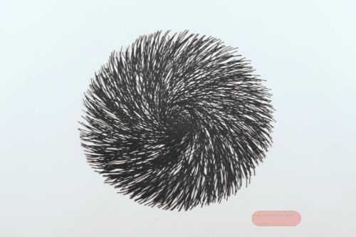 Bild von Placemat, Swirl rund 38cm, schwarz