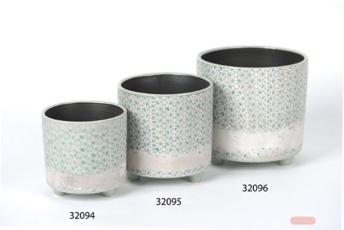 Bild von Blumentopf, Florentine Ø14x H14cm, aqua