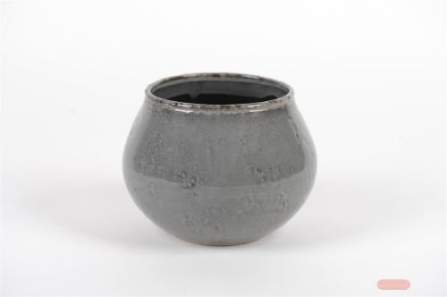 Bild von Blumentopf, Bent belly Ø21.3x H16.3cm, taupe