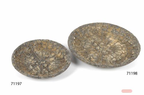 Bild von BlumenSchale, Rubble Zement Ø21x H3.5cm, stone