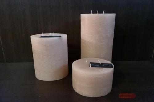 Bild von 3-Docht Zylinderkerze, H30cm x Ø150mm, mondstein