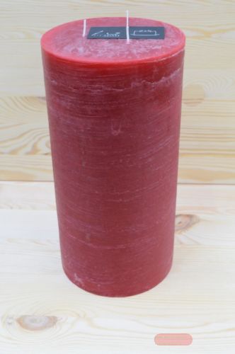 Bild von 3-Docht Zylinderkerze, H30cm x Ø150mm, bordeaux