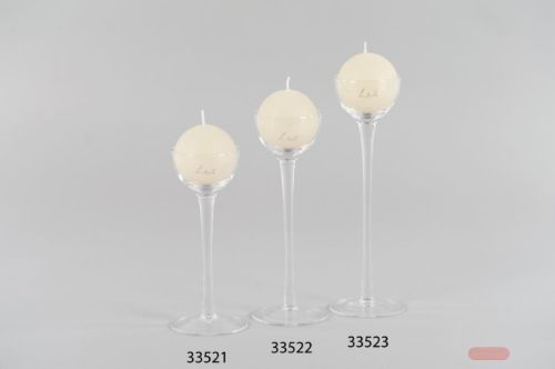 Bild von Kerzenständer, Ballboy Ø6-7.5x H17cm, klar
