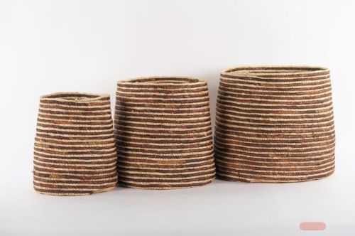 Bild von Rundkorb, Sweetcorn Set/3 - Ø34x H40cm, naturel