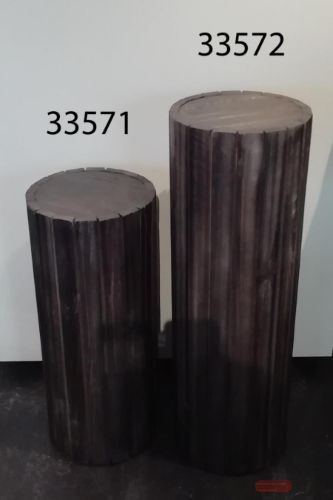 Bild von Säule, Holzlatten Ø30x H70cm, schwarz
