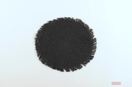 Bild von Tisch-Set, Crochet craft Ø38cm rund, black
