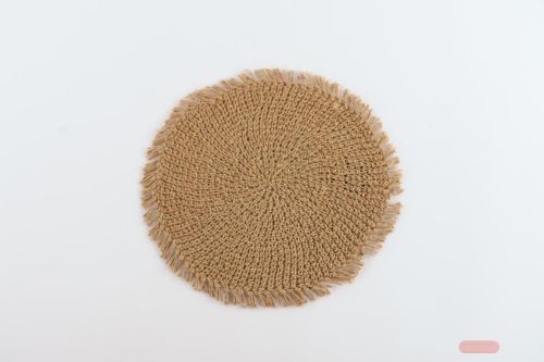 Bild von Tisch-Set, Crochet craft Ø38cm rund, cappuccino
