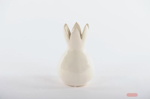 Bild von KeramikVase, Zwiebel Ø10.5x H17cm, weiss