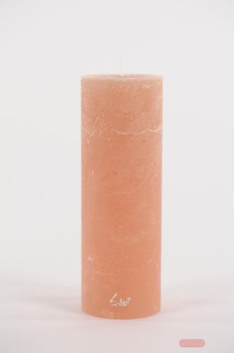 Bild von Rustic Zylinderkerze, 20cm x Ø70mm, nougat