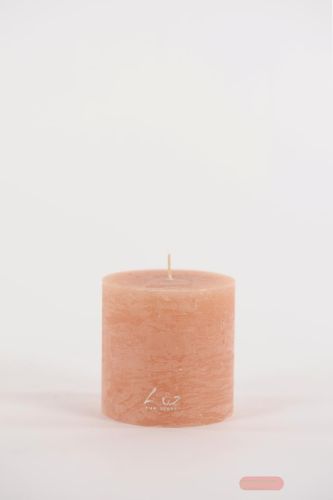 Bild von Rustic Zylinderkerze,   9cm x Ø90mm, nougat